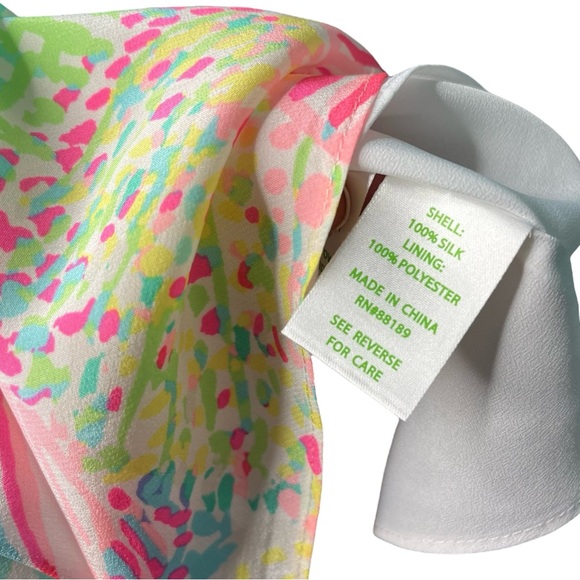 Lilly Pulitzer Clara Silk Dress Roar of The Seas Print Women's Size Small - Picture 7 of 7